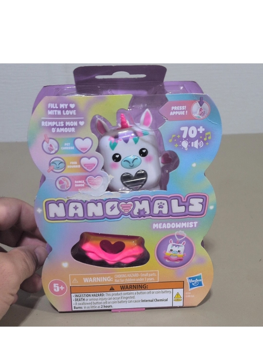 Hasbro Nanomals Meadowmist Interactive Toy, Sounds Lights, Age 5+, C2368
